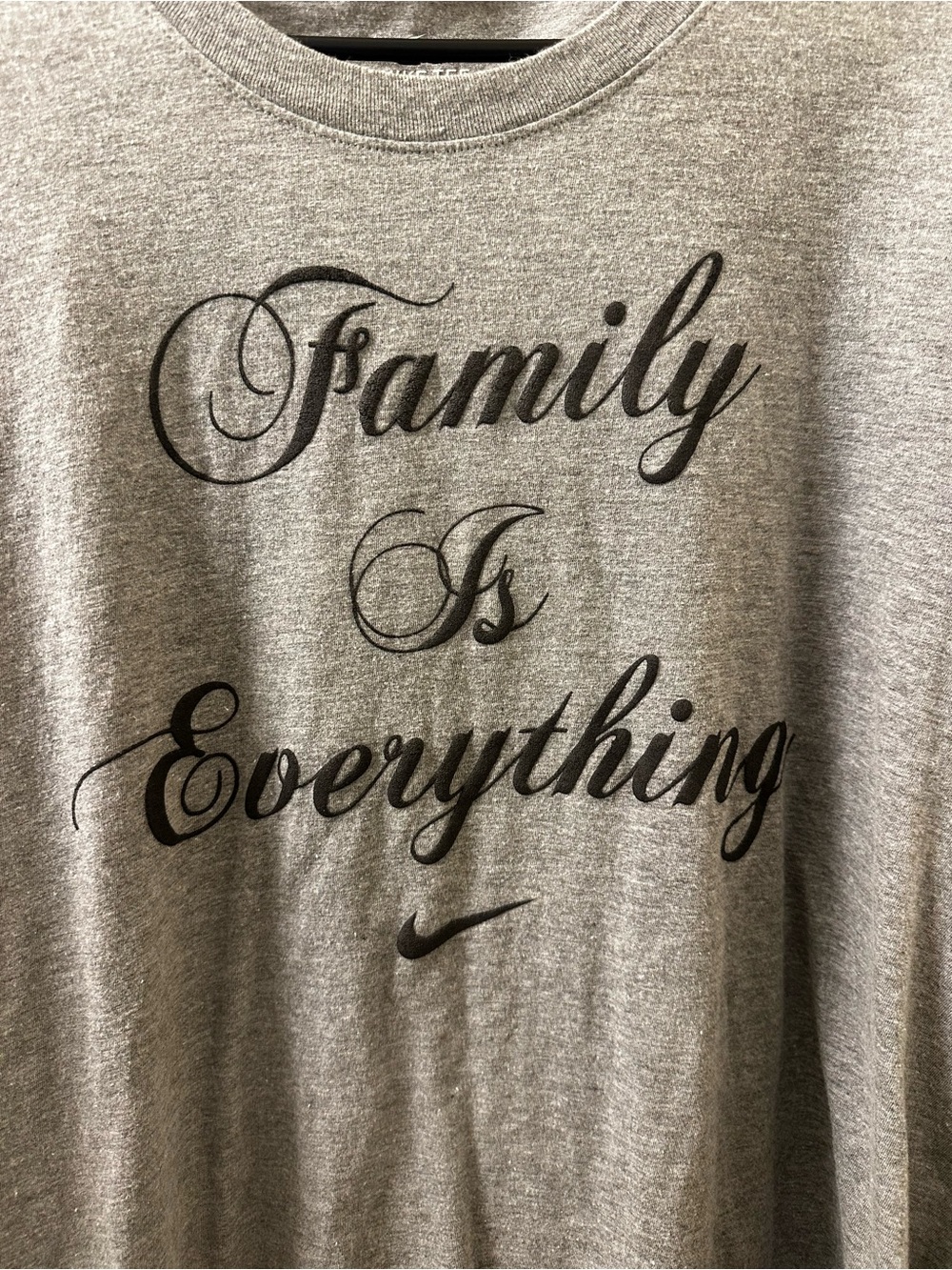 Nike Gray Long Sleeve Tee Family is Everything